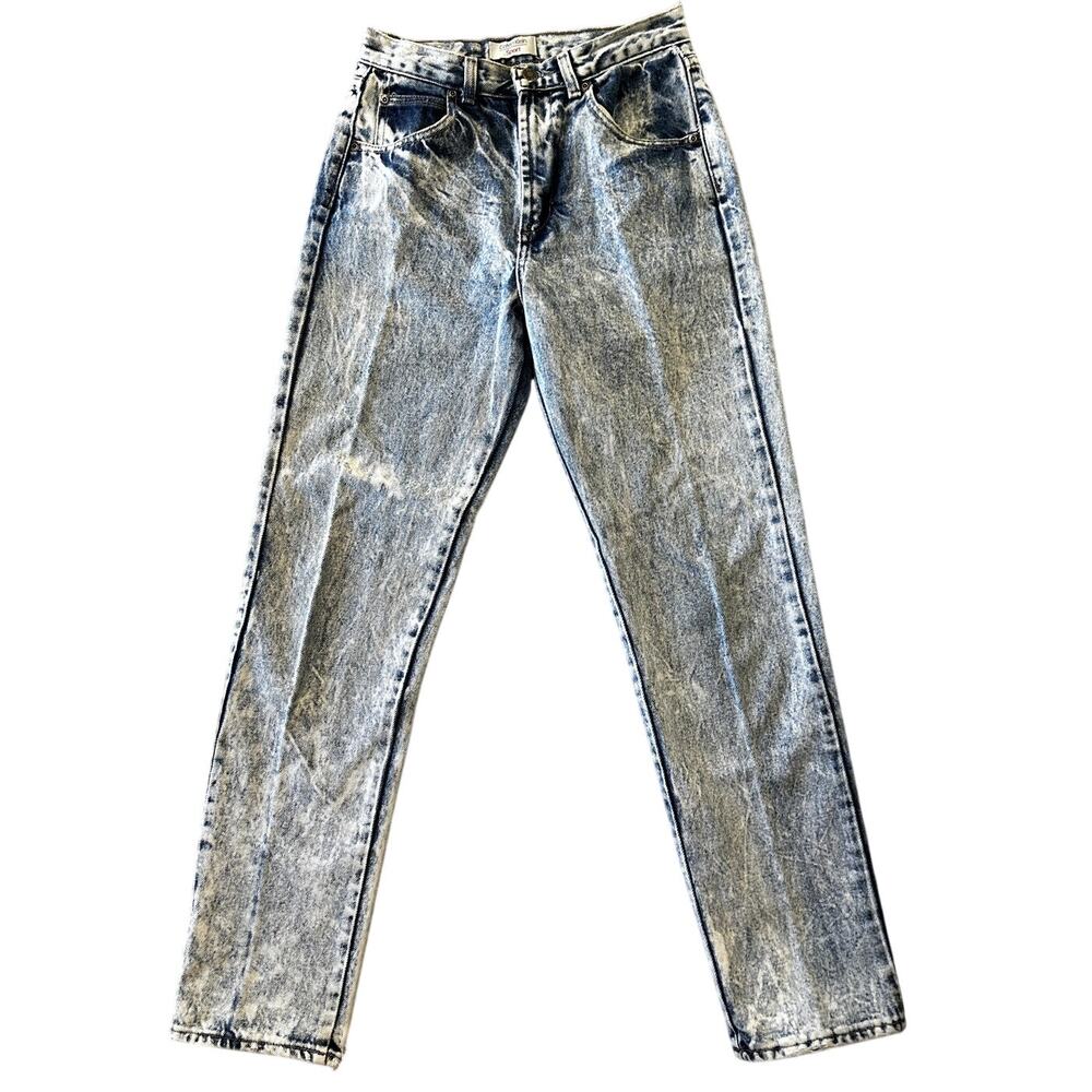 Vintage 80s Calvin Klein Acid Wash Jeans Women's‎ Size 6 Mom Tapered High Rise